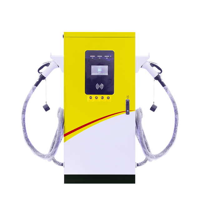 Estación de carga rápida de EV de 120kW con pistola doble CCS2 y para proyecto comercial