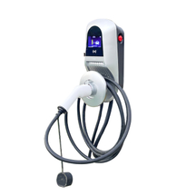 JT20 Estación de carga básica de EV （16a 32a 7.2kw 11kw 22kW） con 5m o cable de longitud personalizada SAE J1772 e IEC 62196-2 Plug-Evtaurus 