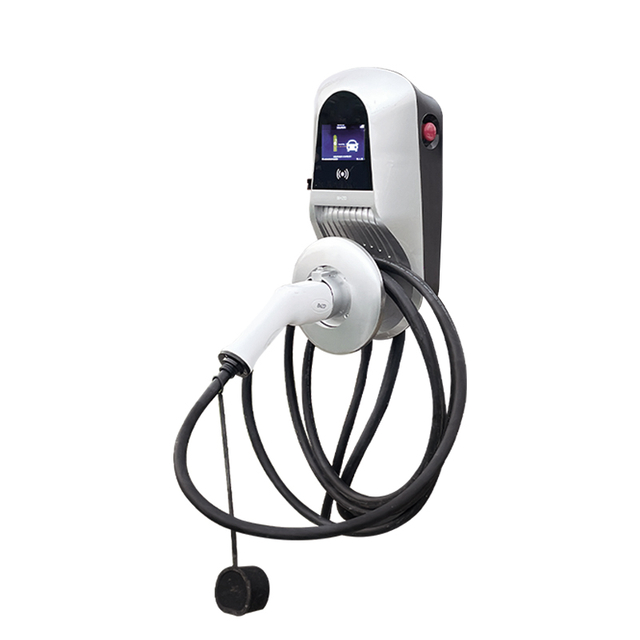 Pantalla LCD básica EV Estación de carga 16A/32A, 7.2kW/11kW/22kW SAE J1772 e IEC 62196-2 