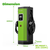  60kW ecológico de 120kW DC CCS2 2 pistolas Estación de carga EV de alto rendimiento para uso en casa y comercial